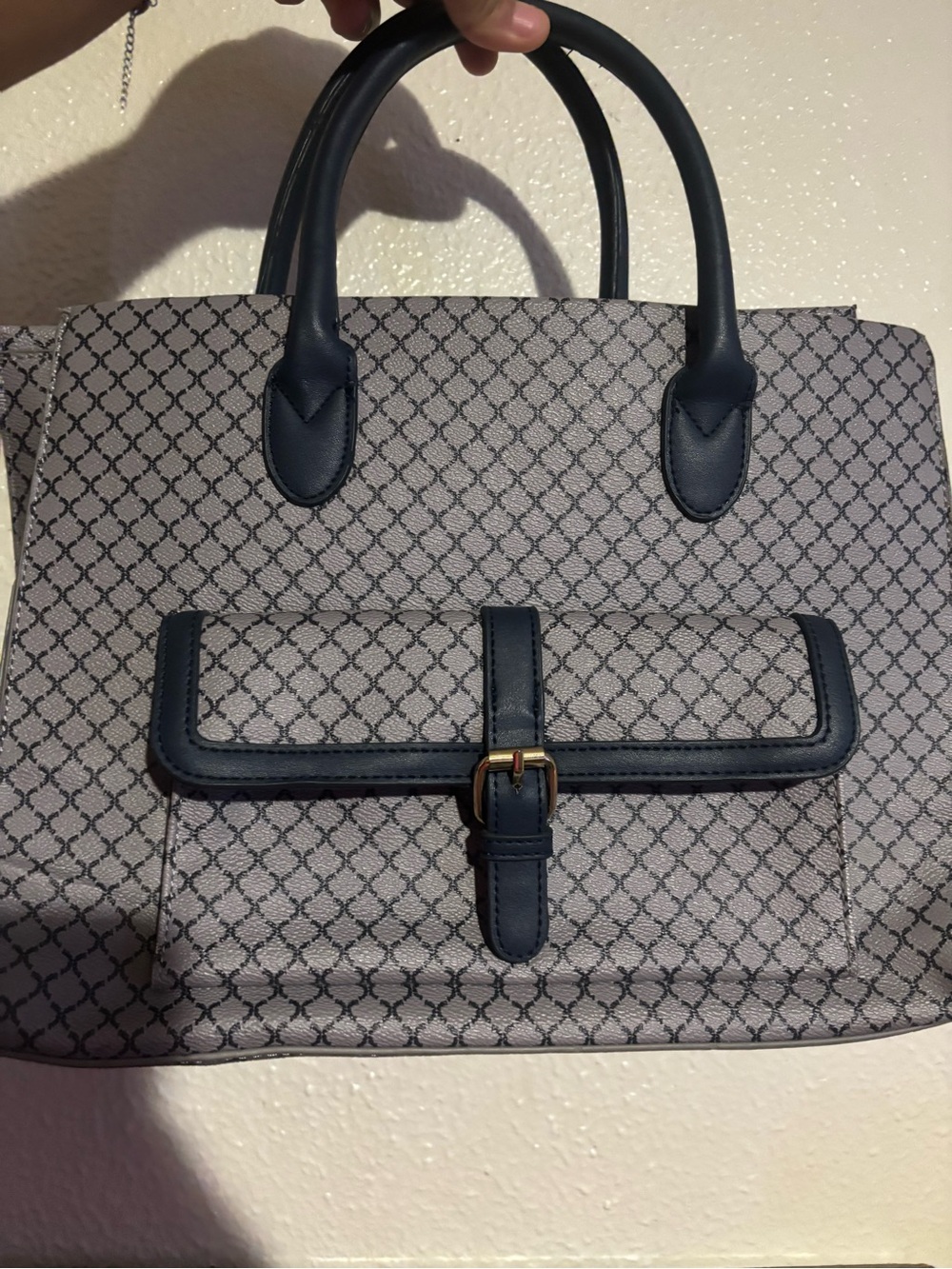 Classic Navy Patterned Women’s Tote Bag